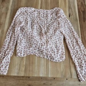 Blue Life Caden Crop Top V Neck Blouse